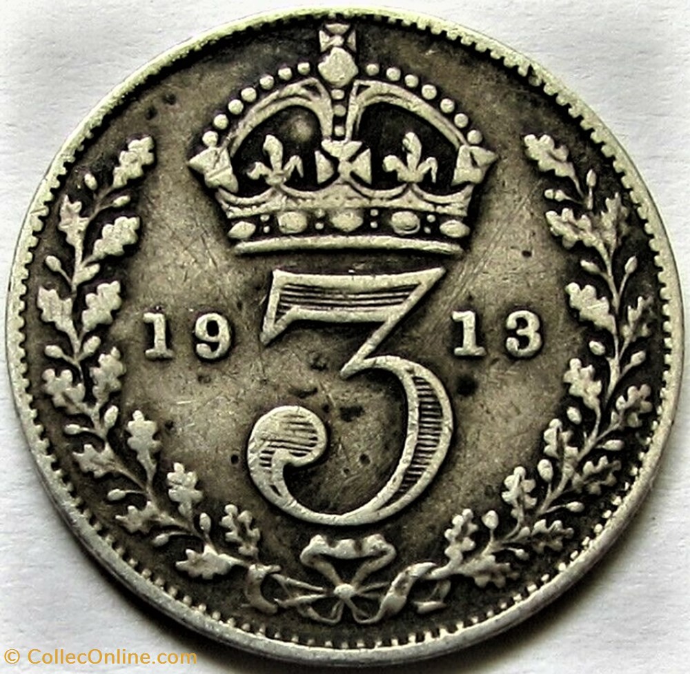 monnaies monde royaume george v 3 pence 1913 united kingdom