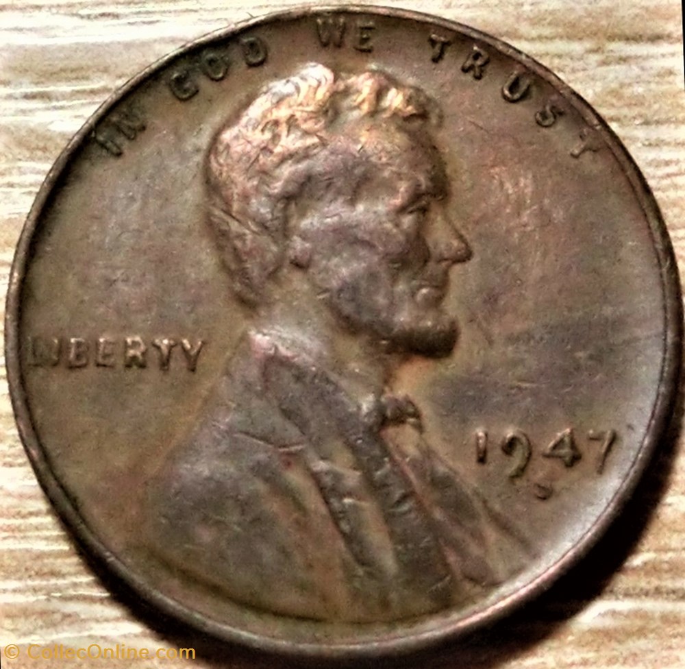 1947 S One Cent monnaies monde etats unis 1947 s one cent