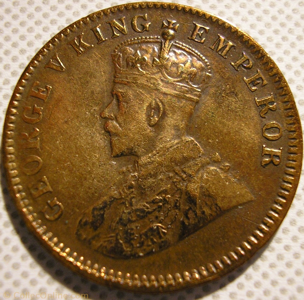 George V - One Quarter Anna 1913 Calcutta - British India Empire (ex.2) 2 monnaies monde inde george v one quarter anna 1913 calcutta british india empire ex 2