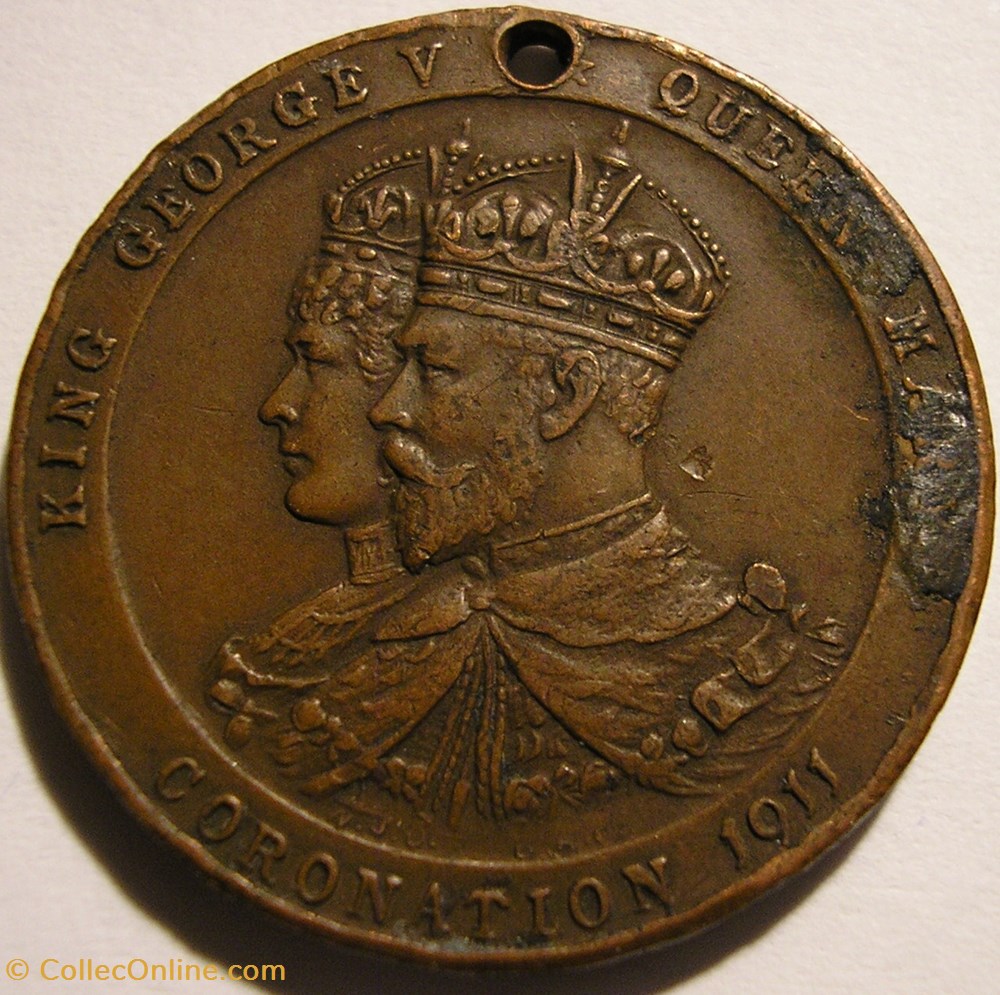 George V & Mary - 1911 Coronation Token, Belfast - UK 2 medaille royaume uni george v mary 1911 coronation token belfast uk