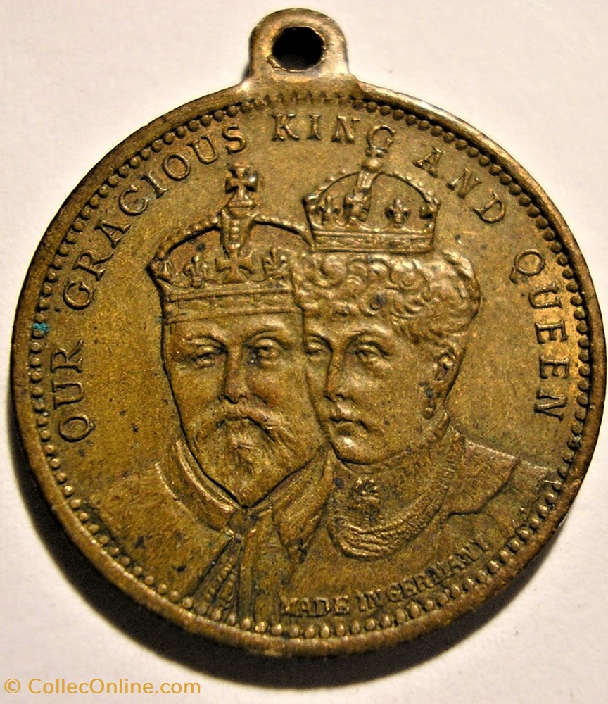 Edward VII & Alexandra - Medalet Lauer, the Crowning at Westminster in 1902, UK 2 monnaie jeton mereaux edward vii alexandra medalet lauer the crowning at westminster in 1902 uk