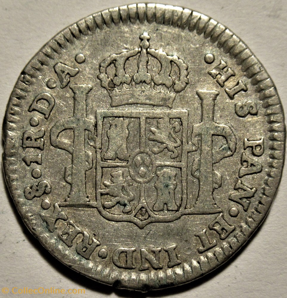 Chile - 1 Real 1791 Santiago - Carlos IV de España 3 monnaies monde chili chile 1 real 1791 santiago carlos iv de espana