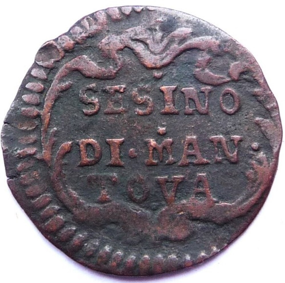 1732 Duchy of Mantua, 1 Sesino - Carl VI of Holy Roman Empire monnaies europe medievale duche de mantoue 1732 duchy of mantua 1 sesino carl vi of holy roman empire