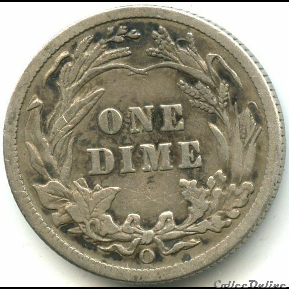 1908 New Orleans Dime monnaies monde etats unis 1908 new orleans dime