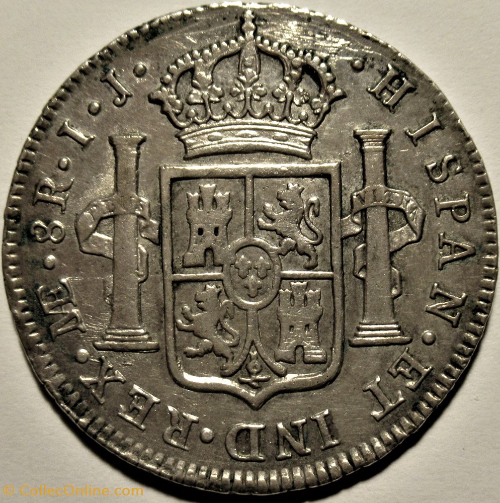 Peru - 8 Reales 1790 Lima - Carlos IV de España 3 monnaies monde perou peru 8 reales 1790 lima carlos iv de espana