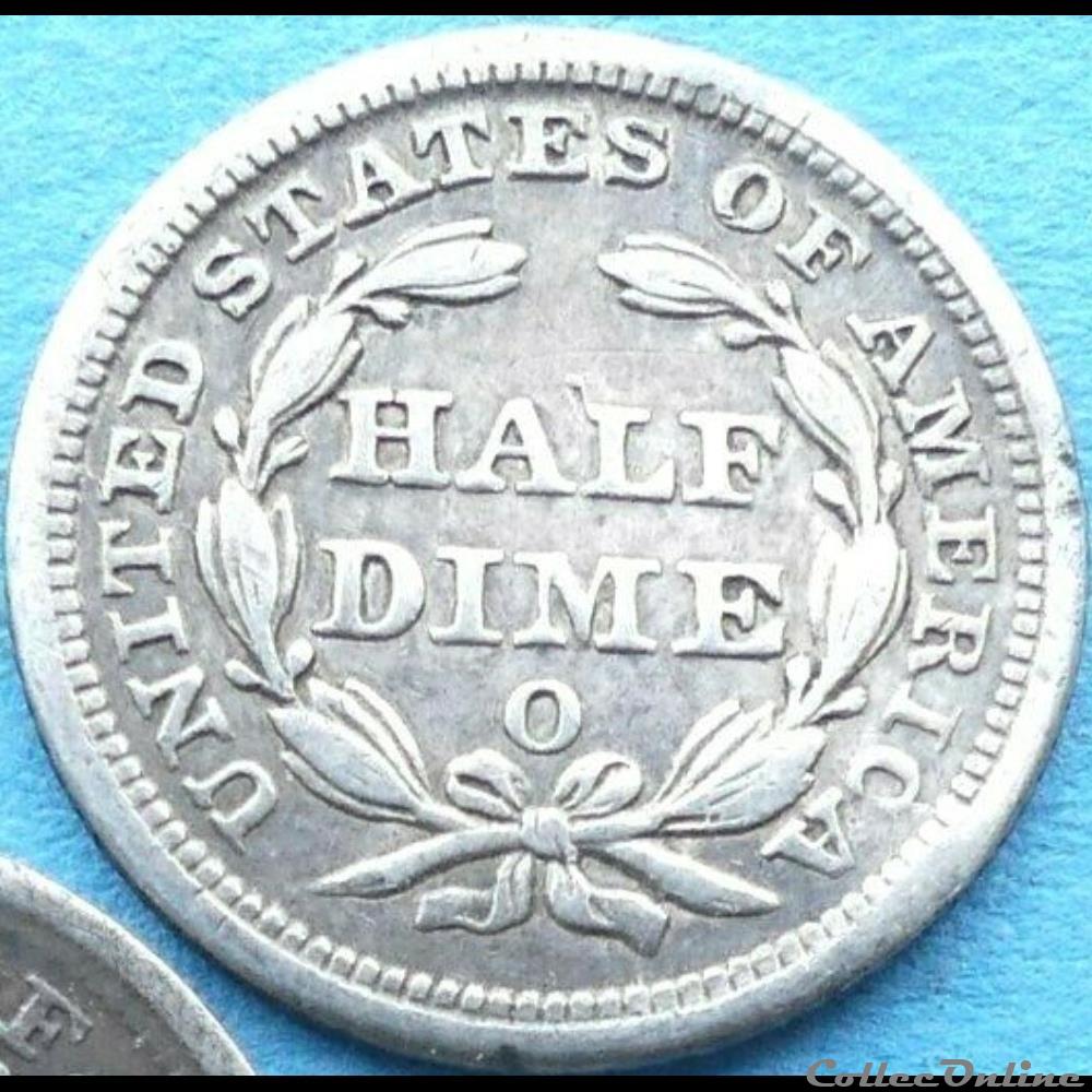 1858 o Half Dime 4 monnaies monde etats unis 1858 o half dime