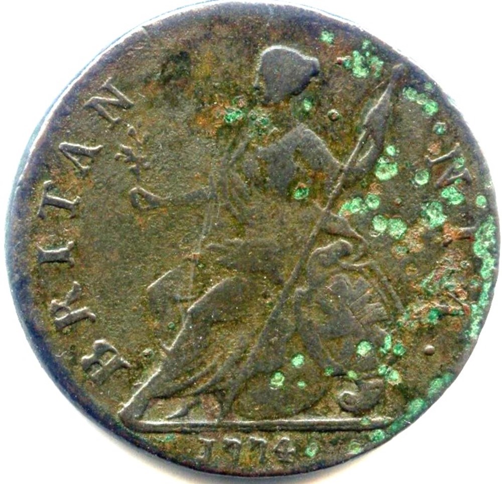 George III - Half Penny 1774 Great Britain monnaies monde royaume uni george iii half penny 1774 great britain
