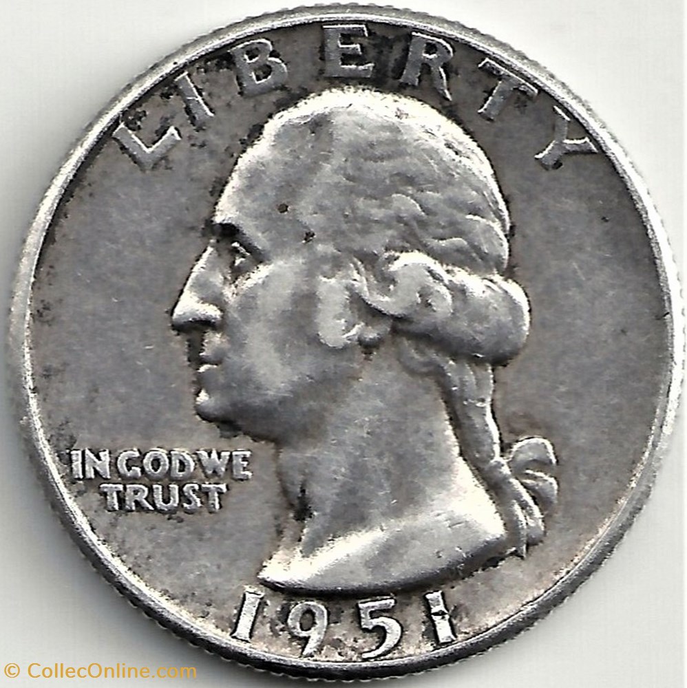 monnaie monde etat uni 1951 quarter dollar