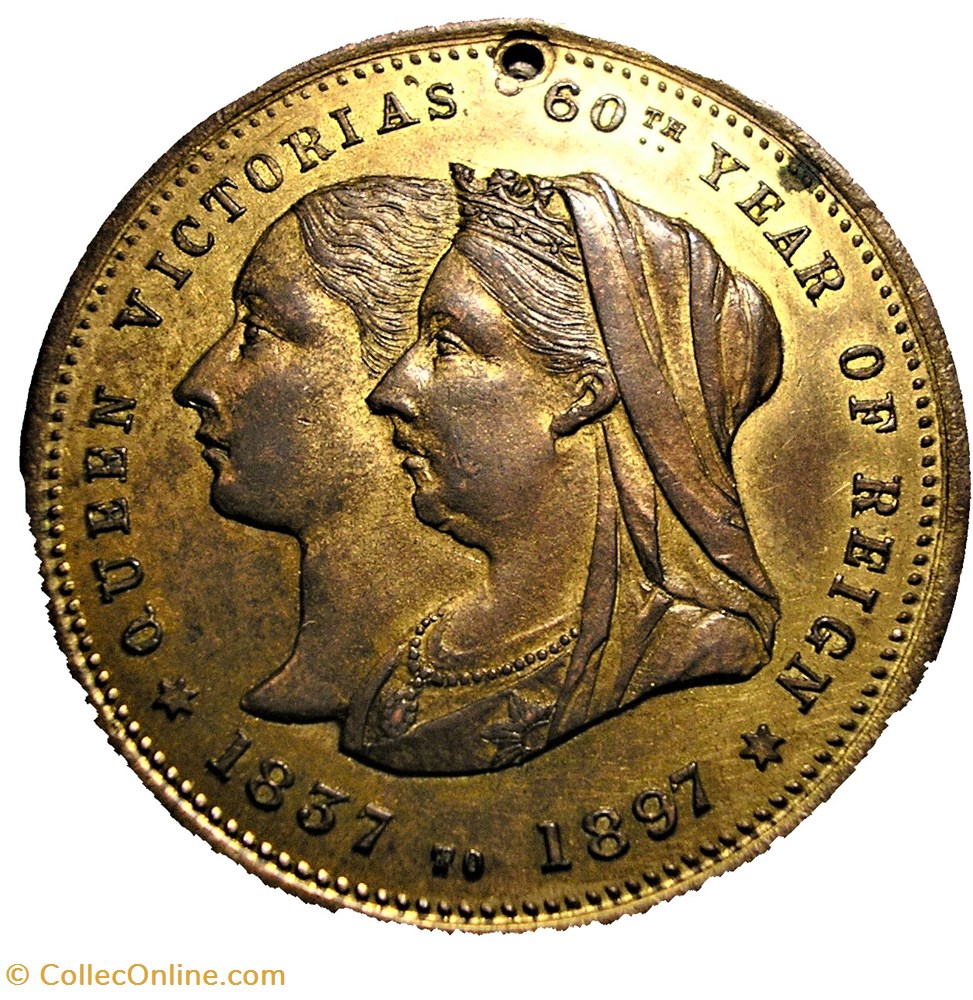 monnaie jeton mereaux victoria 1897 diamond jubilee celebration medal australia