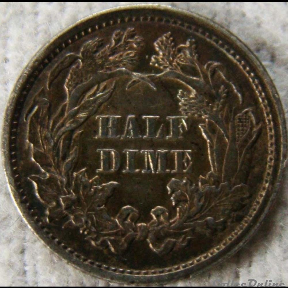 1861 Half Dime (ex.2) monnaies monde etats unis 1861 half dime ex 2