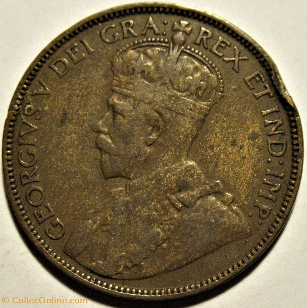 George V - One Cent 1917 C Newfoundland monnaies monde canada george v one cent 1917 c newfoundland