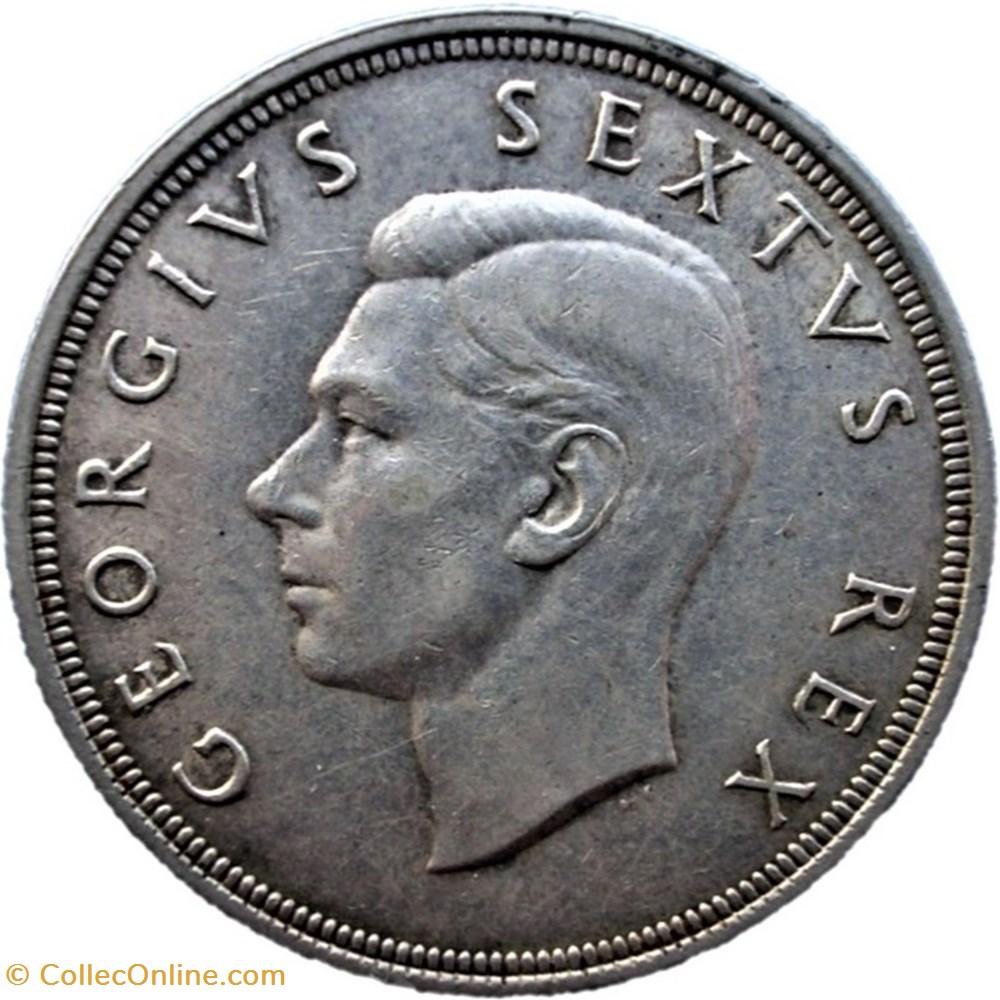 George VI - 5 Shillings 1949 - South Africa 2 monnaies monde afrique du sud george vi 5 shillings 1949 south africa