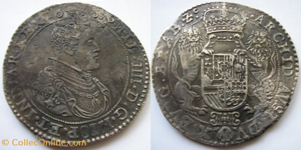 Felipe IV - Ducaton 1636 Brussels, Spanish Netherlands monnaies europe medievale pays bas espagnols felipe iv ducaton 1636 brussels spanish netherlands