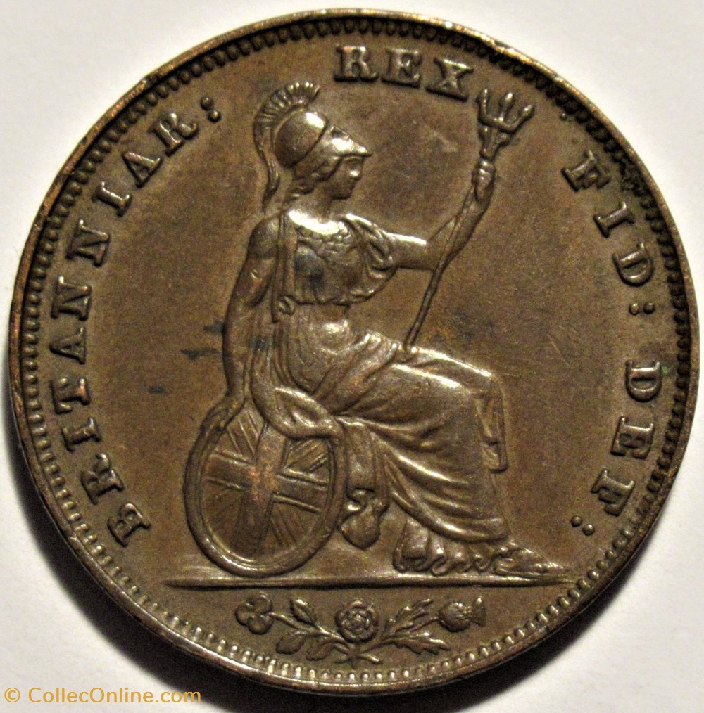 William IV - One Farthing 1835 Kingdom of Great Britain (ex.2) monnaies monde royaume uni william iv one farthing 1835 kingdom of great britain ex 2