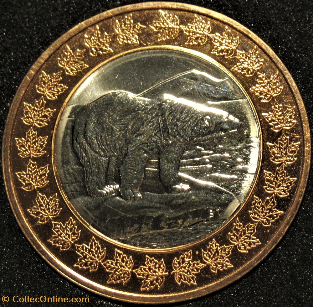 Royal Canadian Mint, Polar Bear & RCM President Danielle Wetherup medal 2 medailles canada royal canadian mint polar bear rcm president danielle wetherup medal