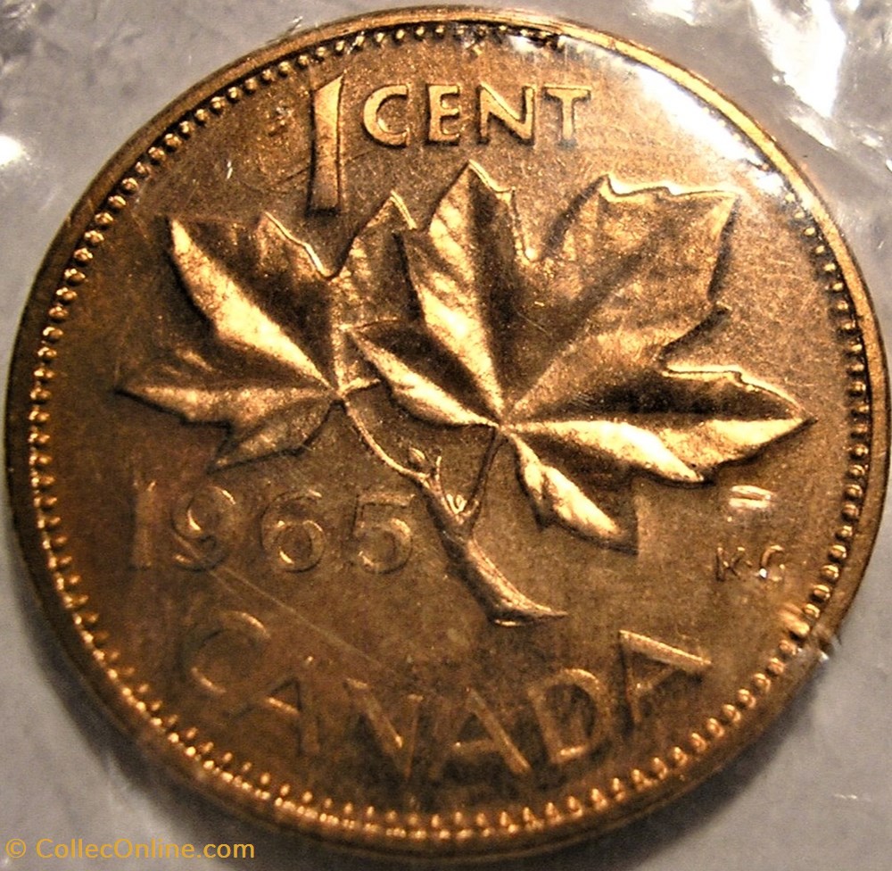 Elizabeth II - 1 Cent 1965 - FDC 2 monnaie monde canadum elizabeth ii 1 cent 1965 fdc