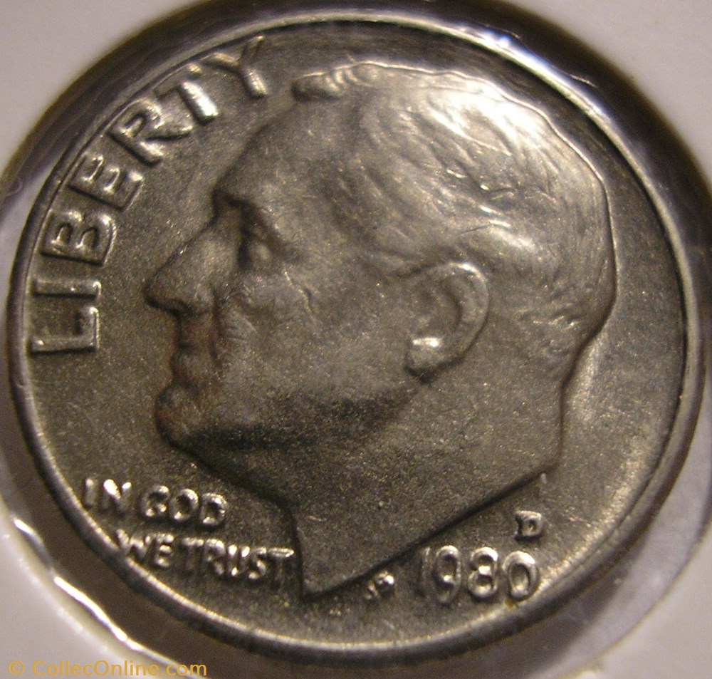 1980 Denver Dime monnaie monde etat uni 1980 denver dime