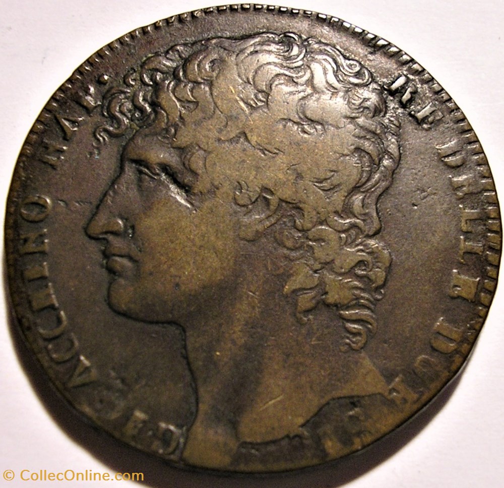 1810 Royaume de Naples, 3 Grana - Joachim Murat 3 monnaies monde italie 1810 royaume de naples 3 grana joachim murat