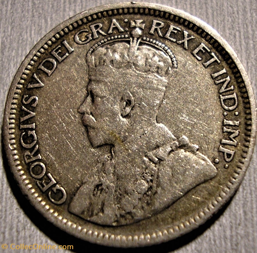 George V - 10 Cents 1917 monnaie monde canadum george v 10 cents 1917