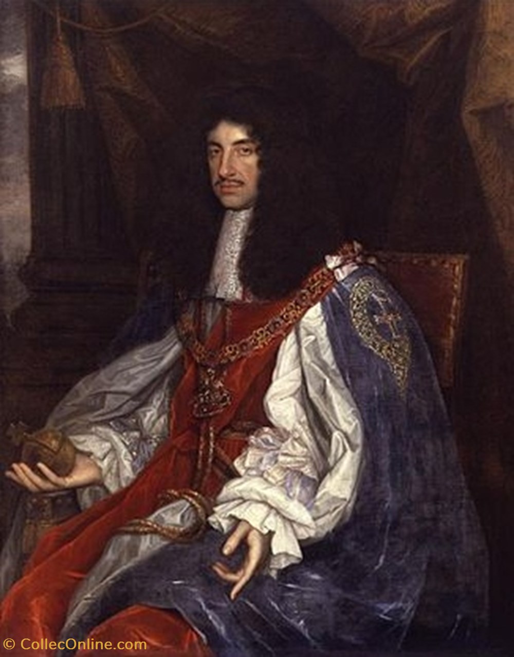 Charles II Stuart (1630-1660-1685) - Bookmark monnaies europe medievale royaume d angleterre charles ii stuart 1630 1660 1685 bookmark