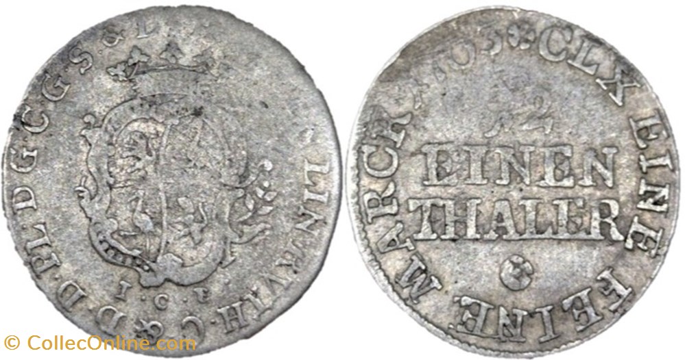 monnaies monde allemagne heinrich xi 1 12 thaler 1763 reuss obergreiz