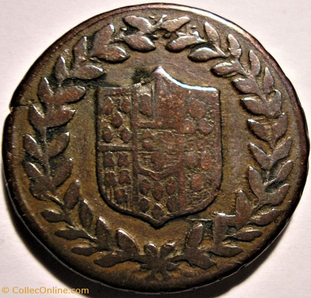 1797 -//RC, Royaume de Naples, 5 Tornesi - Ferdinand III de Bourbon-Siciles monnaies monde italie 1797 rc royaume de naples 5 tornesi ferdinand iii de bourbon siciles