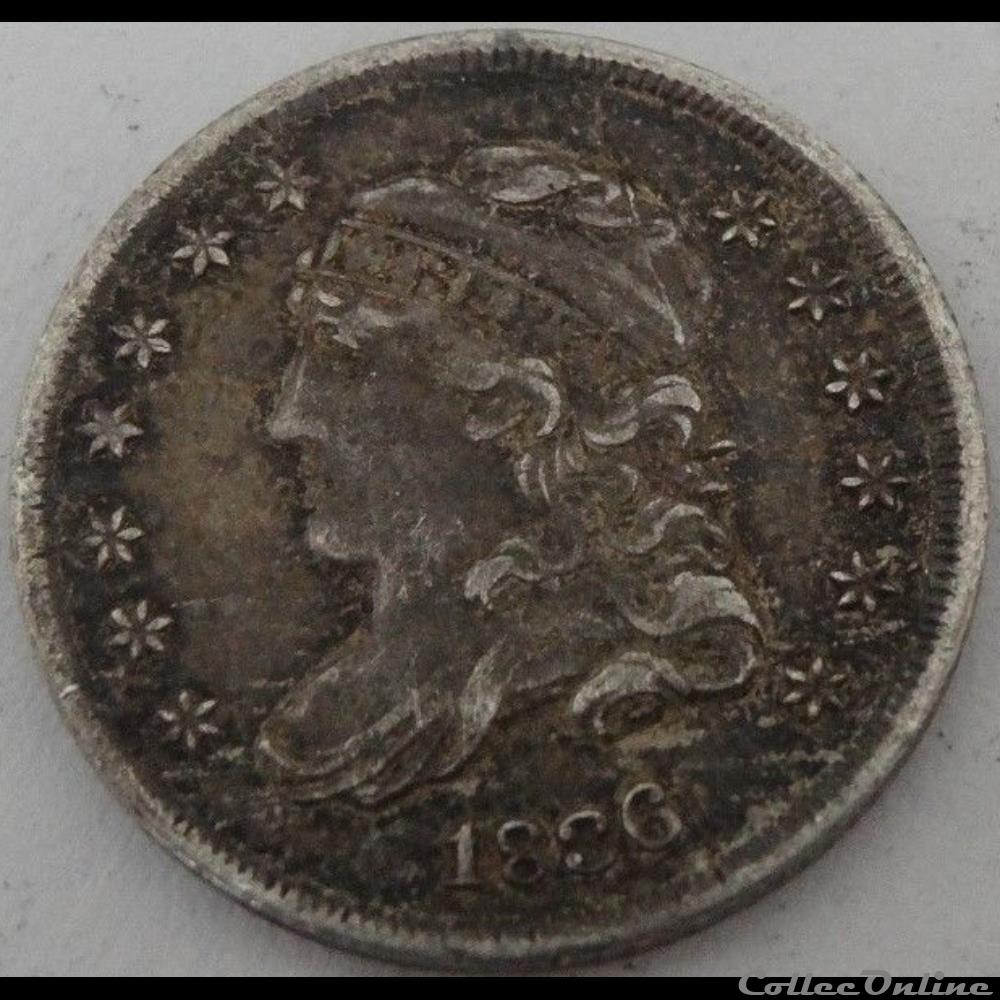 1836 Half Dime - 5 Cents monnaie monde etat uni 1836 half dime 5 cents
