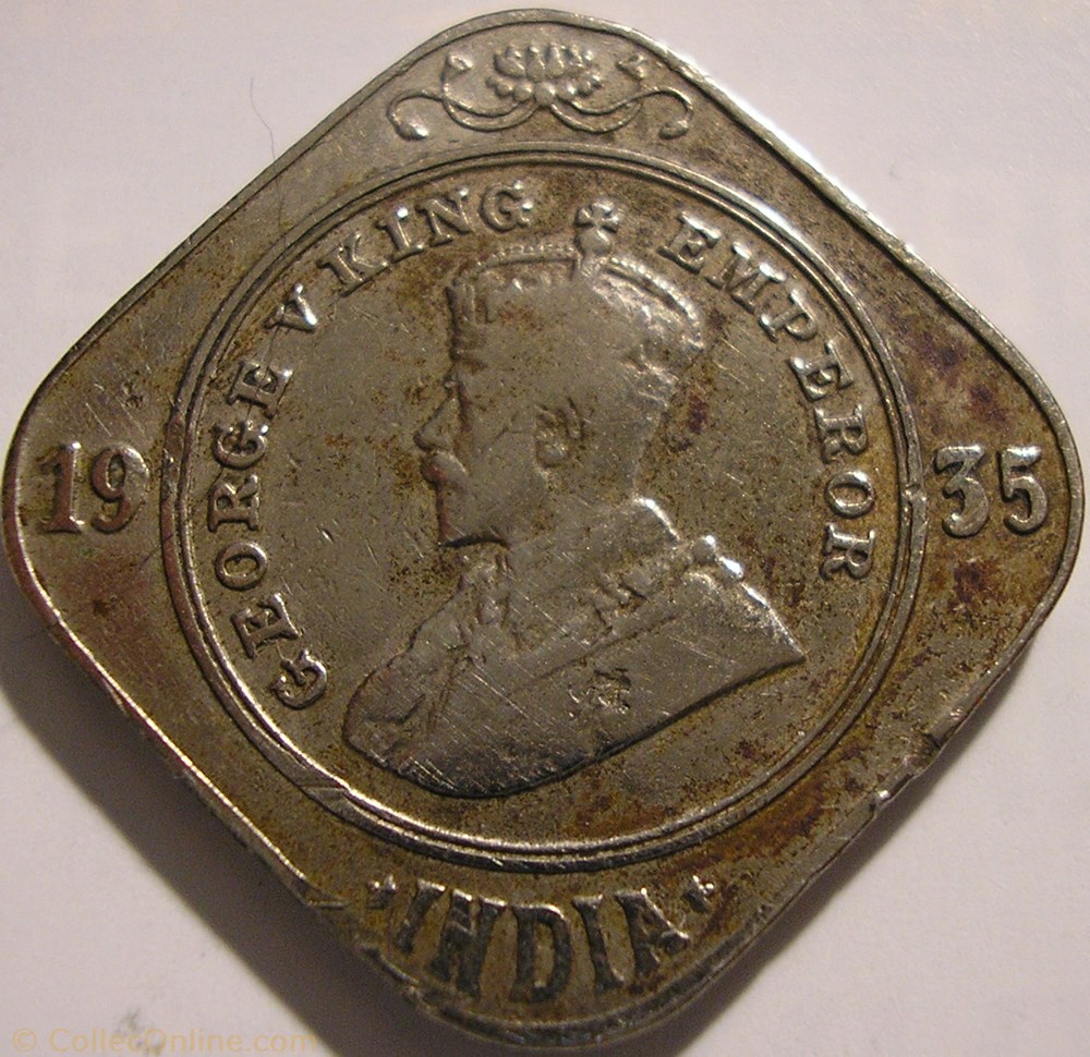George V - 2 Annas 1935 Bombay - British India monnaie monde inde george v 2 annas 1935 bombay british india