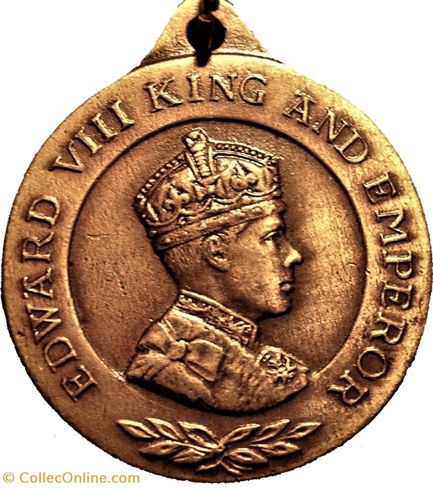 Edward VIII - Coronation Medallion 1937 Britannia - UK 2 medaille royaume uni edward viii coronation medallion 1937 britannia uk