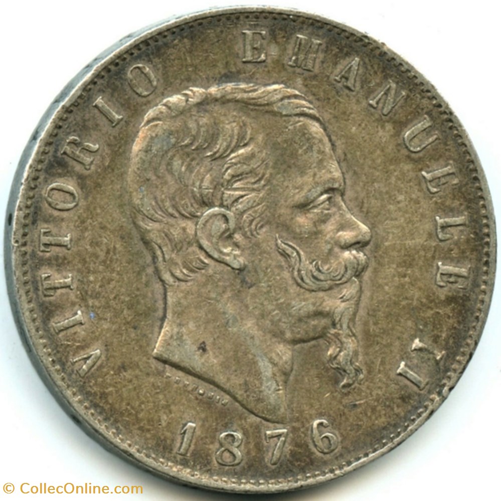 monnaies monde italie 1876 regno italia 5 lire roma vittorio emanuele ii ex 3 doubling date