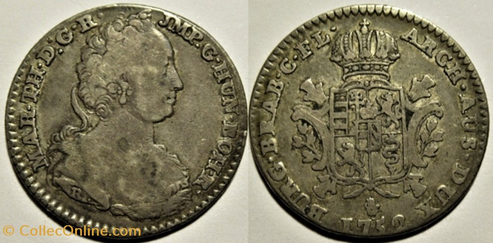 Maria Theresa - 1/4 Ducaton 1752 - Antwerp, Austrian Netherlands monnaies europe medievale pays bas autrichiens maria theresa 1 4 ducaton 1752 antwerp austrian netherlands