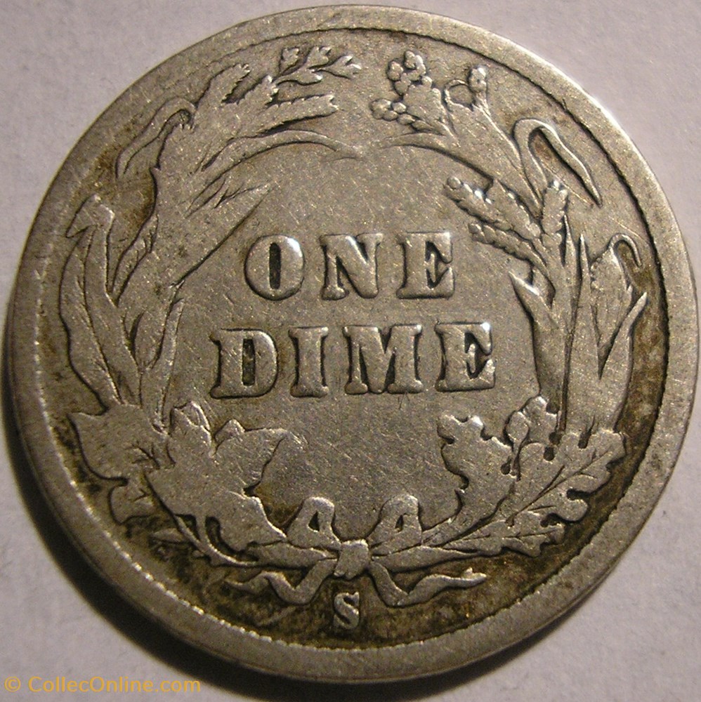 1898 San Francisco Dime monnaies monde etats unis 1898 san francisco dime