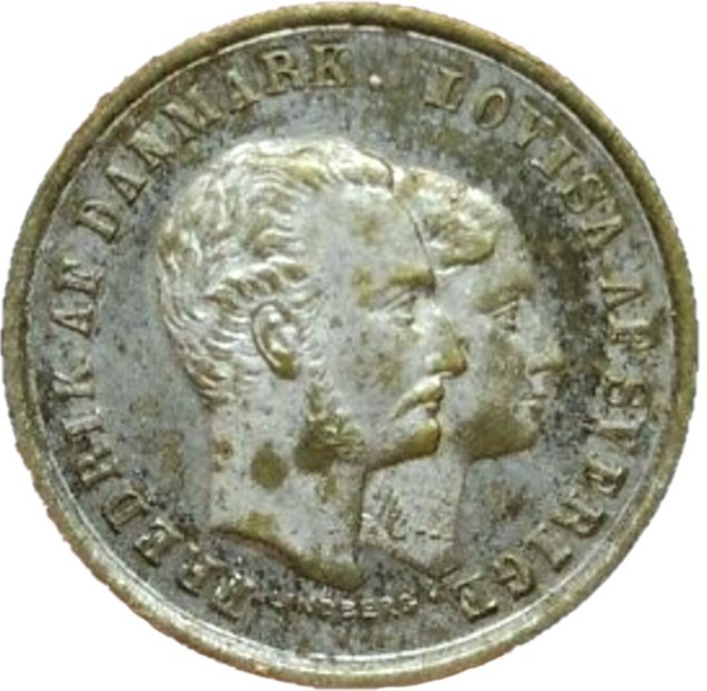 medailles danemark frederik of denmark and louisa of sweden royal wedding 1869