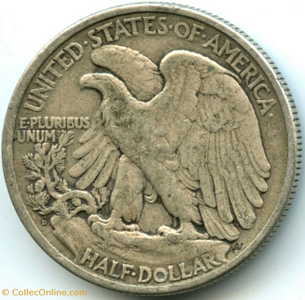 1934 Denver Half Dollar - Doubling Mintmark 2 monnaies monde etats unis 1934 denver half dollar doubling mintmark