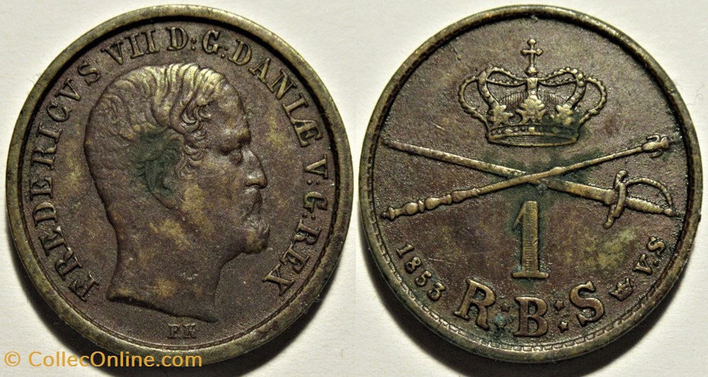 monnaies monde danemark frederik vii denmark 1 rigsbankskilling 1853 ex 2