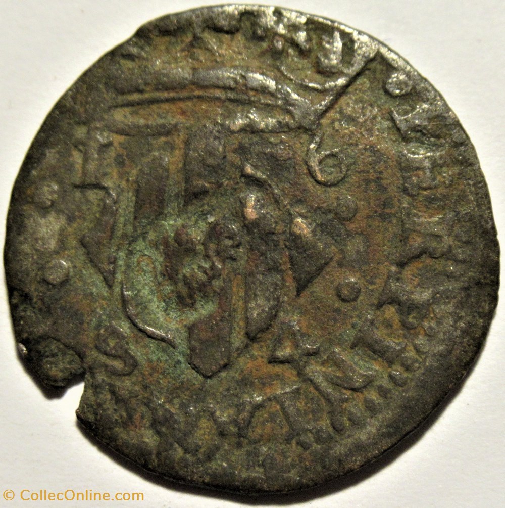 1654 Perpignan - 2 Sols countermarked - Philip IV of Spain - inverted Date 2 monnaies europe medievale principaute de catalogne 1654 perpignan 2 sols countermarked philip iv of spain inverted date