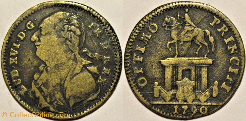 Louis XVI - 1790 Jeton, "Optimo Principi" monnaies paranumismatique jetons poids louis xvi 1790 jeton optimo principi