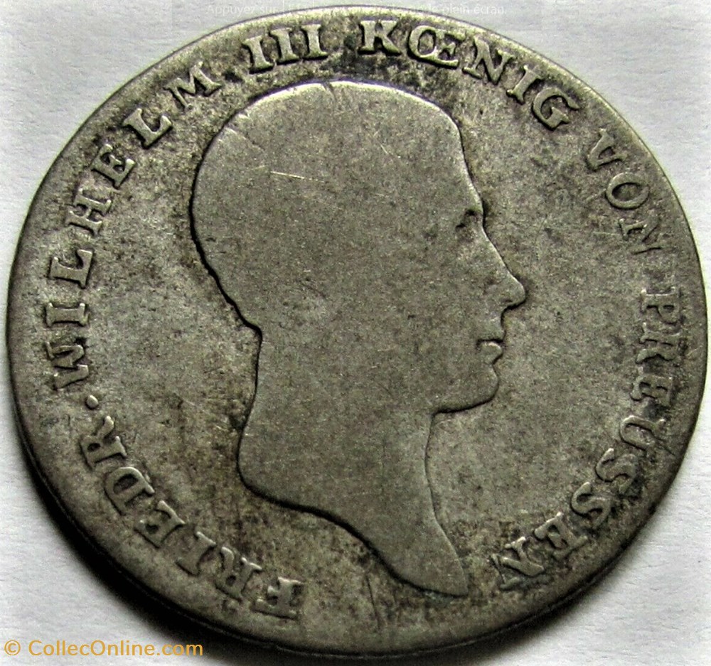 Friedrich Wilhelm III - ⅙ Thaler 1814 Berlin, Kingdom of Prussia 2 monnaies europe medievale saint empire romain germanique friedrich wilhelm iii thaler 1814 berlin kingdom of prussia