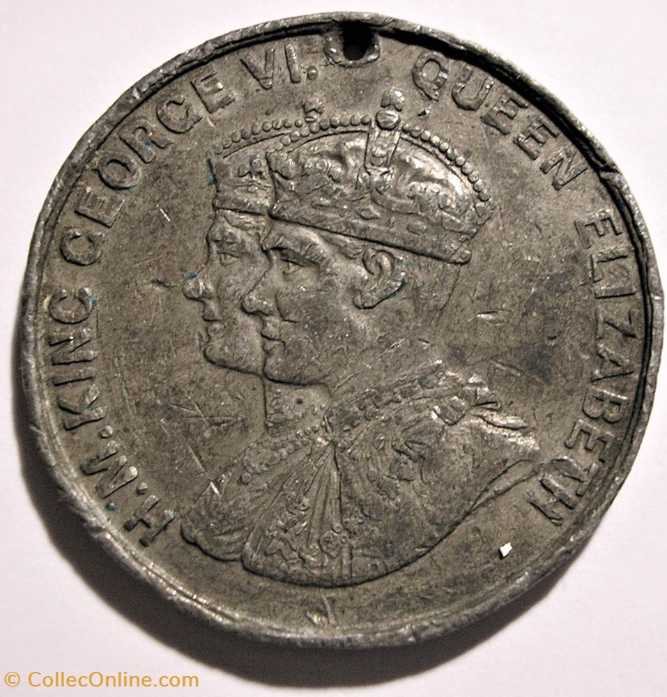 George VI & Elizabeth - 1937 Coronation at Westminster Abbey - UK 2 medaille royaume uni george vi elizabeth 1937 coronation at westminster abbey uk