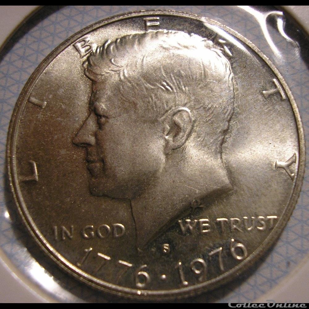 Kennedy - 1976 S. Bicentenial Independence 1776-1976 3 monnaie monde etat uni kennedy 1976 s bicentenial independence 1776 1976