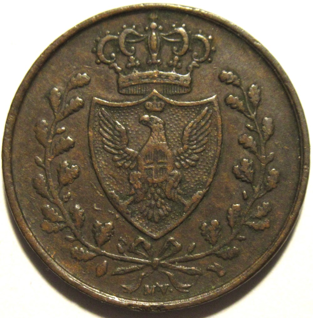 1826 Royaume de Sardaigne - 3 Centesimi Torino - Carlo Felice (ex.2) monnaies monde italie 1826 royaume de sardaigne 3 centesimi torino carlo felice ex 2