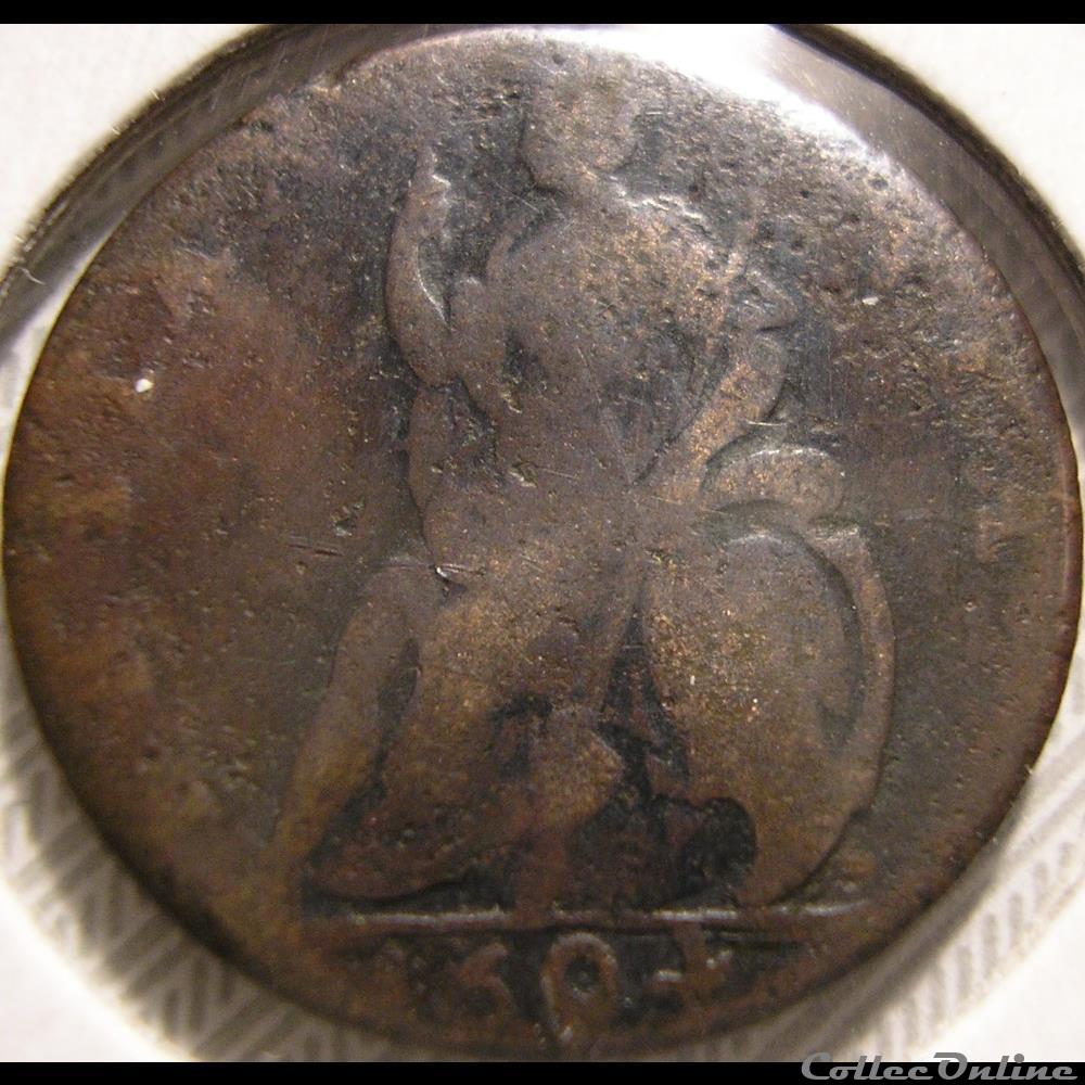 William III & Marie II - Farthing 1694 Kingdom of England 4 monnaies europe medievale royaume angleterre william iii marie ii farthing 1694 kingdom of england