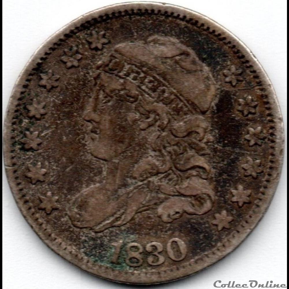 1830 Half Dime - 5 Cents (ex.2) monnaie monde etat uni 1830 half dime 5 cents ex 2