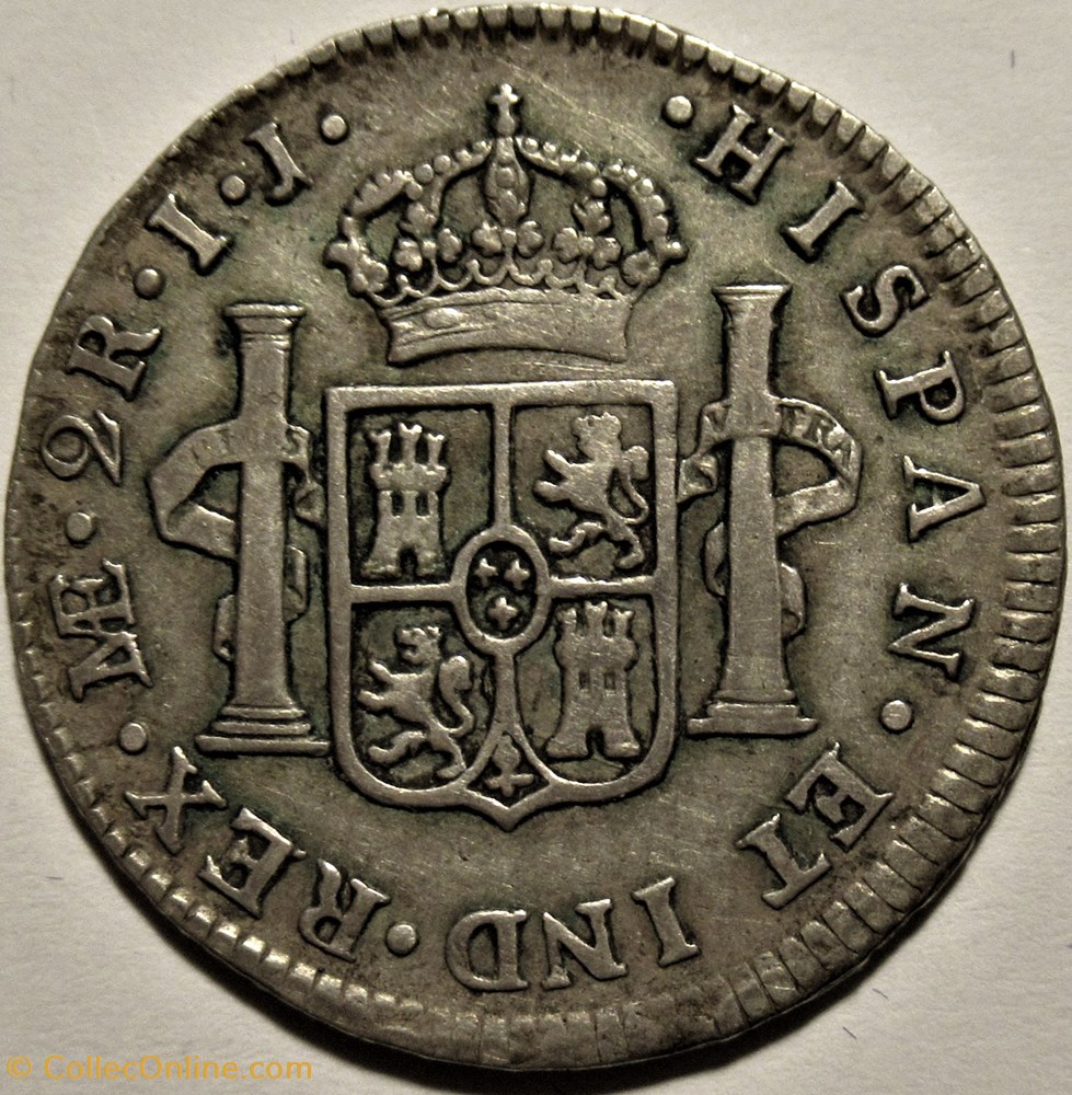 Peru - 2 Reales 1793 Lima - Carlos IV de España 3 monnaies monde perou peru 2 reales 1793 lima carlos iv de espana