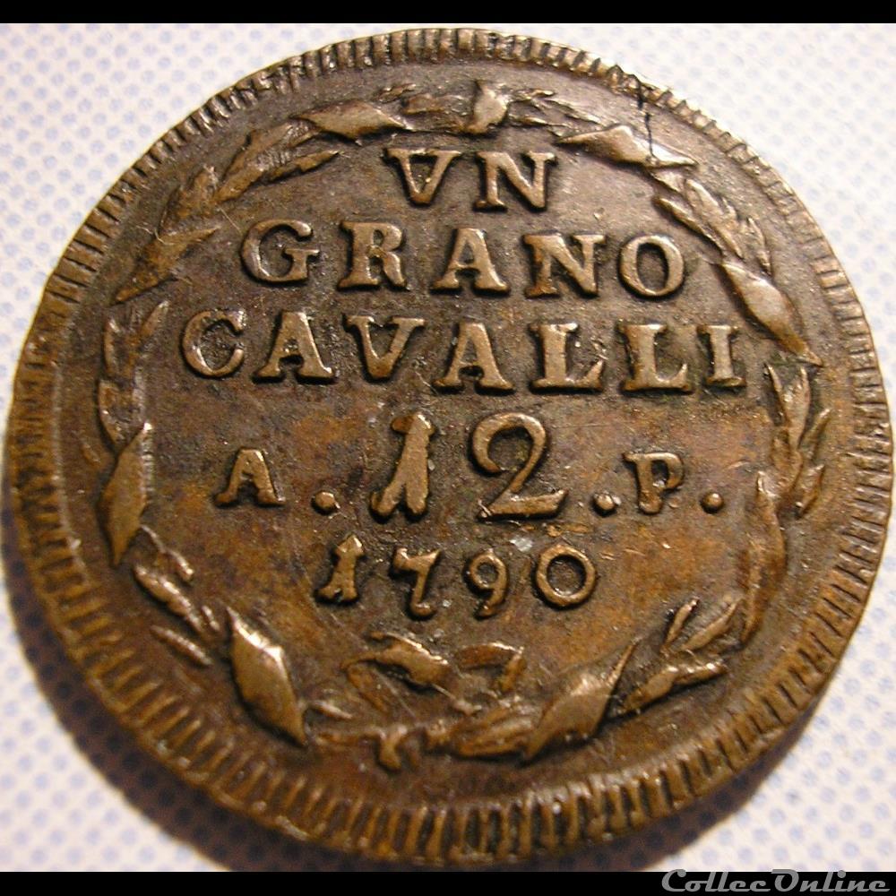1790 Royaume de Naples, 12 Cavalli / Grano - Ferdinando IV 4 monnaie monde italie 1790 royaume de naples 12 cavalli grano ferdinando iv