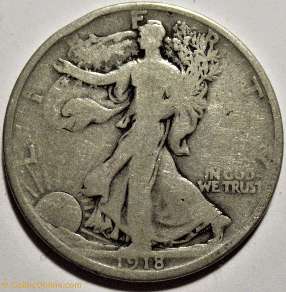 1918 Denver Half Dollar monnaies monde etats unis 1918 denver half dollar