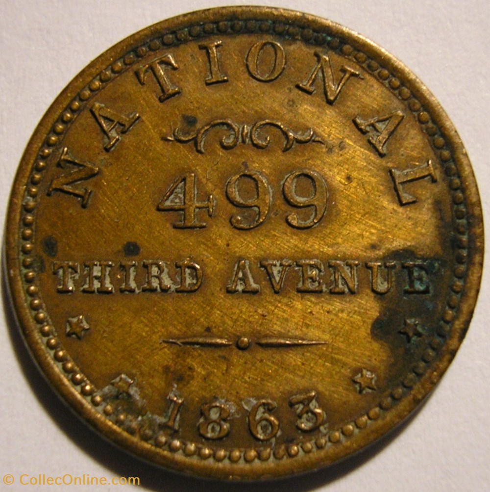 monnaies paranumismatique jetons poids civil war 1863 merchant token b maloney new york usa