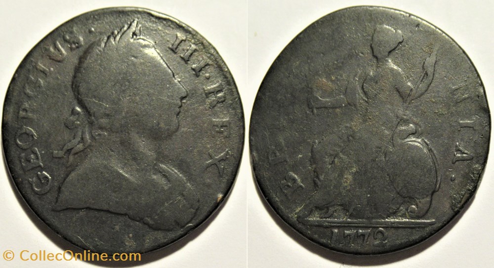 George III - Half Penny 1772 Great Britain monnaies monde royaume uni george iii half penny 1772 great britain