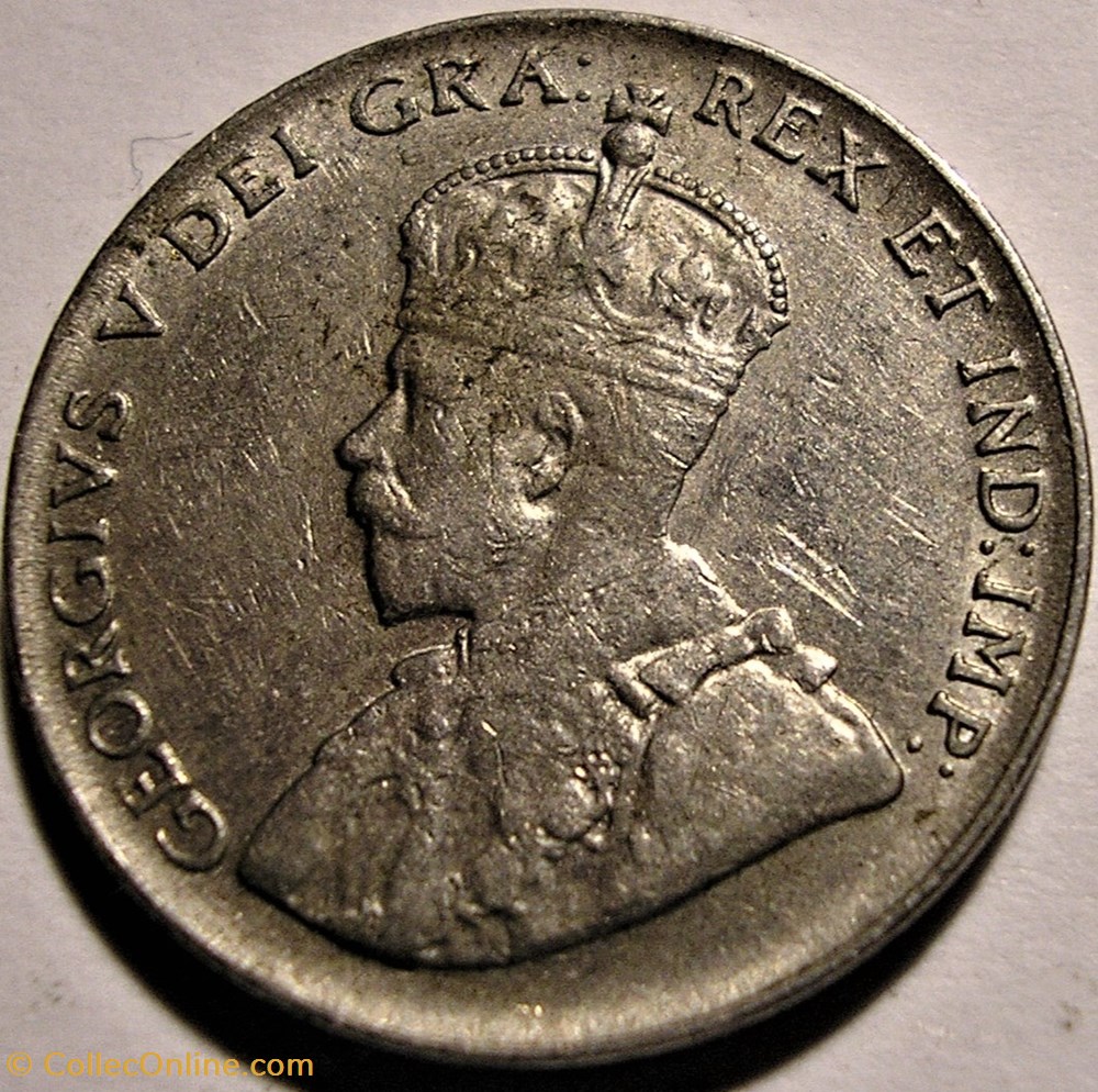 George V - 5 Cents 1936 monnaie monde canadum george v 5 cents 1936