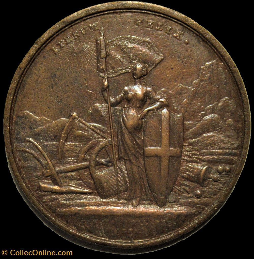 medailles italie medaille 1815 restitution de la savoie au royaume de sardaigne